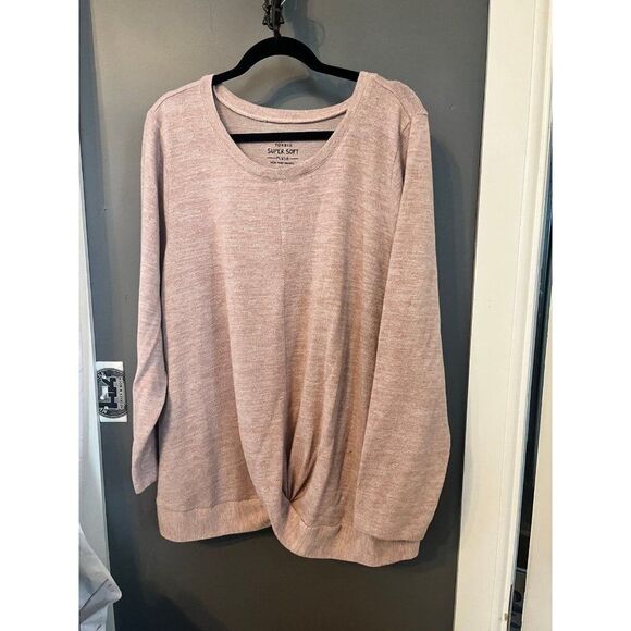 Torrid size 4 super soft plush light pink long sleeve shirt - Picture 1 of 3